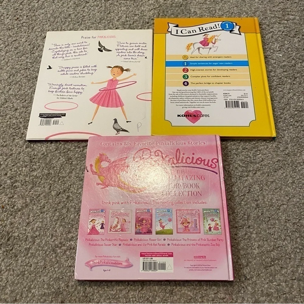 Pinkalicious Hardcover Book Bundle Lot Purplicious I Can Read
